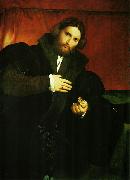 Lorenzo Lotto Portrat eines Edelmannes mit Lowentatze Spain oil painting artist